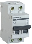 Авт. выкл. 2п 10А 4,5кА тип C GENERICA ИЭК ВА47-29 2Р х-ка С (6)