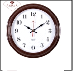 Часы 3527-136Br (10) Часы настенные круг d=35см, рама коричневая "Классика" "Рубин"