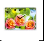 2535-1051 (10) Часы настенные "3 розовых розы"