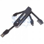 USB переходник "нож" 3 в 1 для iPhone 5/microUSB/iPhone 4 черный REXANT