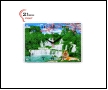 2535-523 (10) Часы настенные "Тигр у водопада"