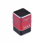 Акустическая колонка 2161 MicroSD, USB-flash, AUX, FM-tuner  красная (1/1)