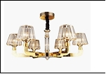 Люстра "ретро абажур 6" LED-3000К/4000К/6000К светильник потолочный 45445/6+6 FGD E27+LED 5W 3000/6500K 700*520  с ПДУ