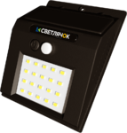Св. влаг/защ LED квадр.   3,7Вт чёрный 6500K IP54 светильник Светильник  на солн.бат. с дат. 20 LC Светлячок 3,7 Вт 450Лм  124х96х47мм (1/24)