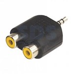 Переход. ДжШт-2RCA  . ПЕРЕХОДНИК  штекер 35мм стерео - 2гнезда RCA  REXANT