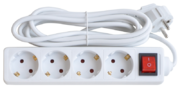 Удл.колодка 4р х  5м с з/к с выкл. 10A ASD Удлинитель 4гн с 3/К 5м   IP20 4GS-5-SMART   (1/25)