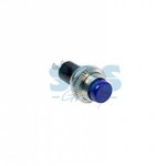 Выключатель-кнопка  металл 220V 2А (2с) (ON)-OFF  ?10.2  синяя  Mini  (RWD-213)  REXANT (1/100)
