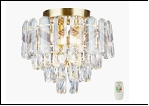 Люстра "хрусталь 6" LED-White светильник потолочный 43735/6+4 (2) COP E27+LED 370*400  с ПДУ